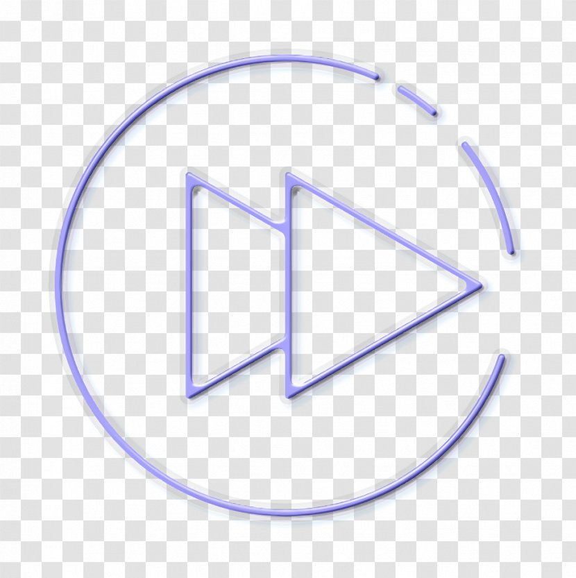Electronics Icon Forward Music - Sound - Symbol Electric Blue Transparent PNG