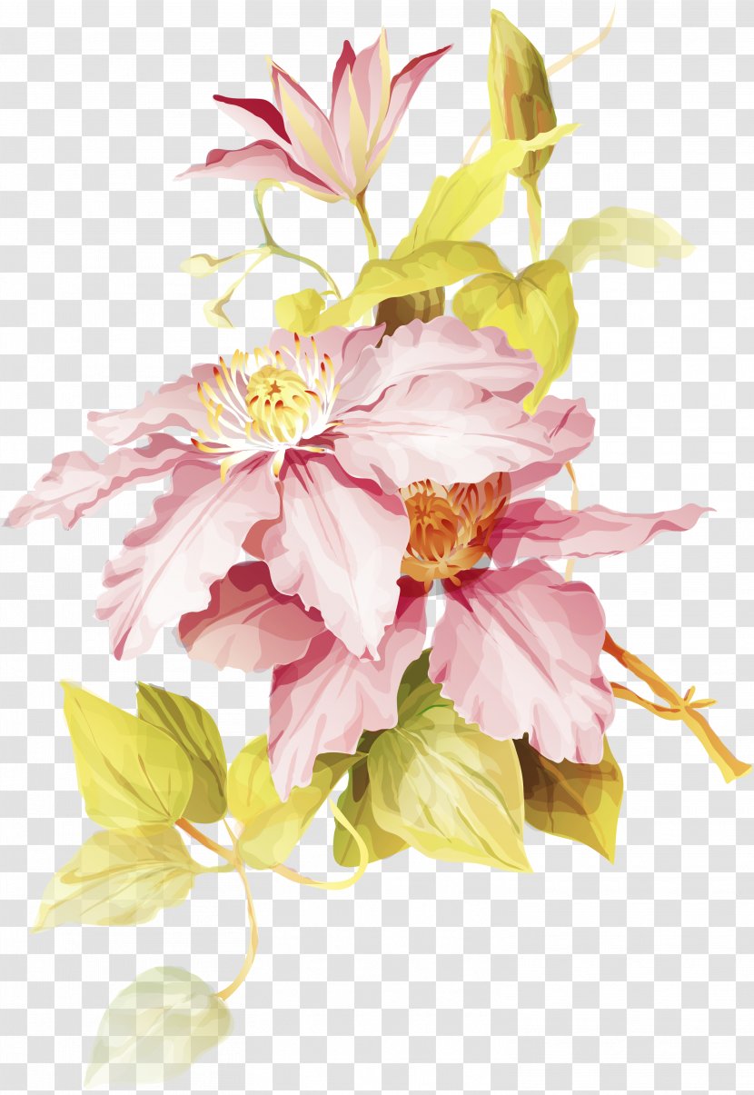 Drawing Watercolor Painting - Floral Transparent PNG