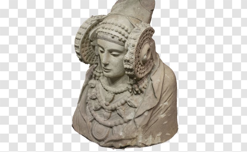 Lady Of Elche Bust Sculpture Stone Carving - Statue - Snapshot Transparent PNG