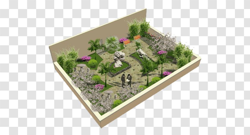 Roof Garden Digital Video Recorder - Cartoon Park Greening Model Transparent PNG