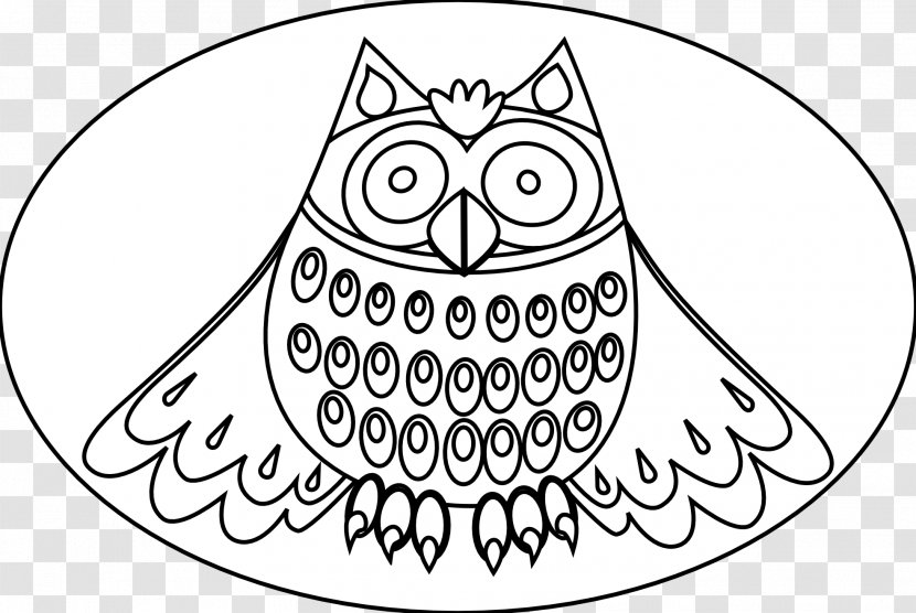 Snowy Owl Coloring Book Infant Adult - Silhouette Transparent PNG