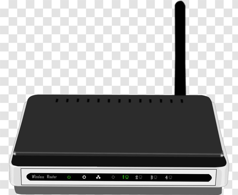 Wireless Router DSL Modem Clip Art - Electronic Device - Electronics Transparent PNG