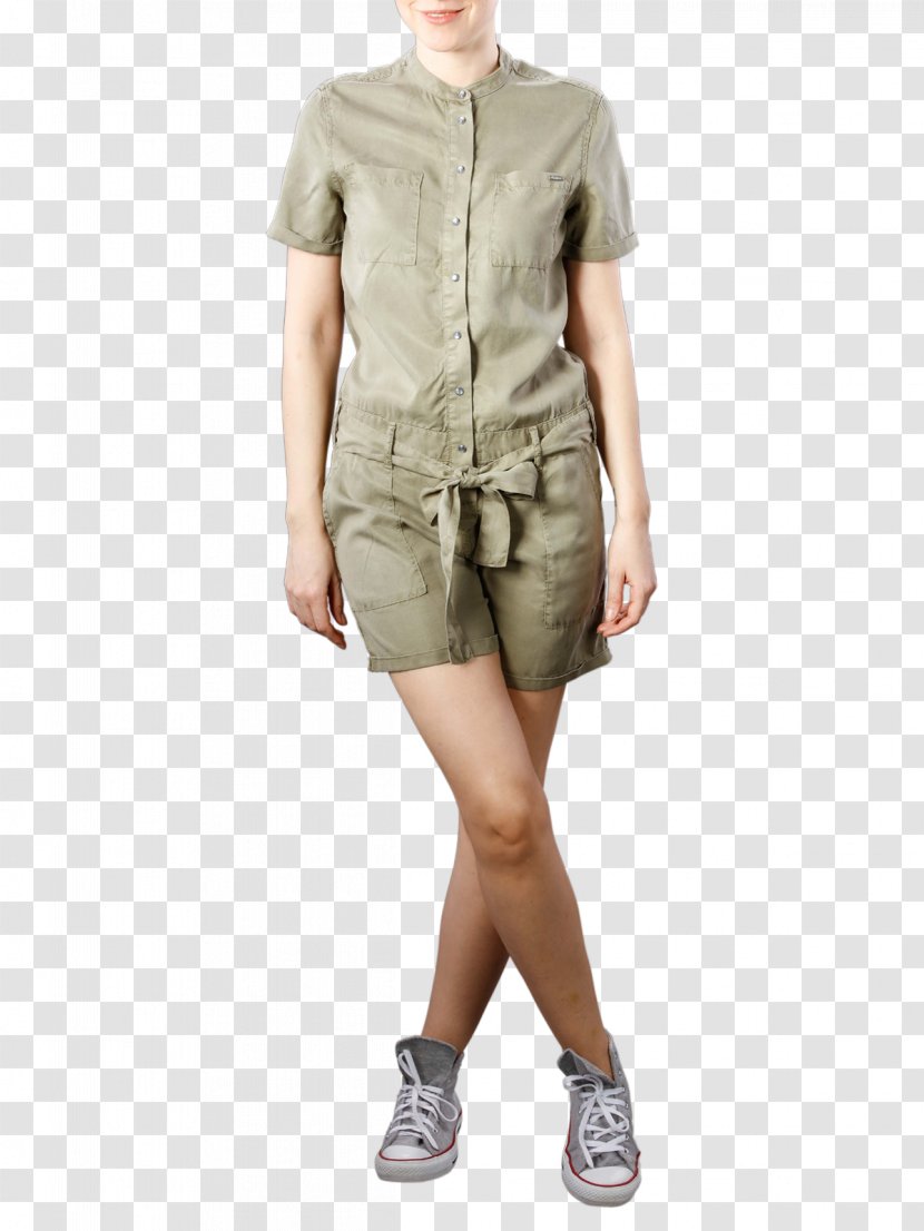 Khaki Pepe Jeans Green Shorts - Female - Ladies Short Transparent PNG