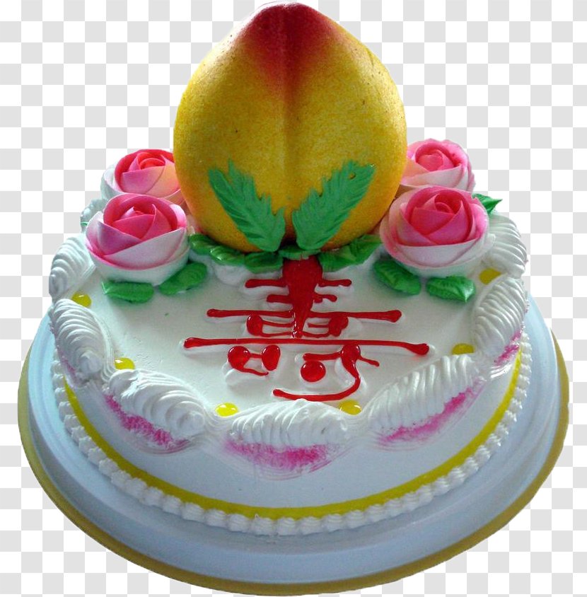 Birthday Cake Chiffon Longevity Peach Fruitcake Chocolate - Series Transparent PNG