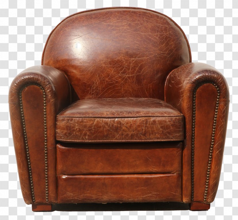 Pasargad Genuine Leather Paris Club Chair Recliner Couch Transparent PNG