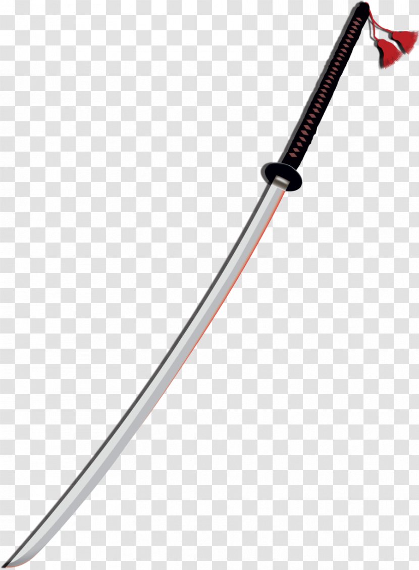 Katana Japanese Sword Weapon - Watercolor Transparent PNG