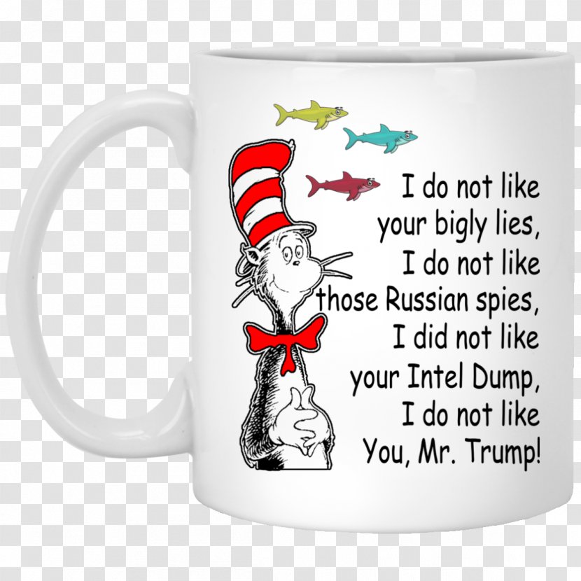 The Cat In Hat T-shirt Thing One Two How Grinch Stole Christmas! - Tableware - Mug Wraps Transparent PNG