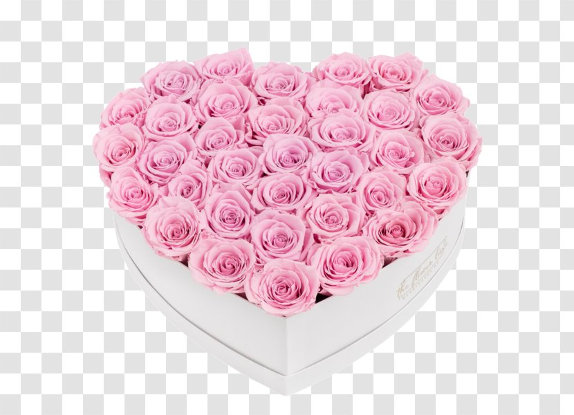 Garden Roses Heart Flower Bouquet - Cut Flowers - Pink Fresh Transparent PNG