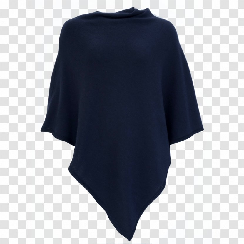 Poncho Wool Knitting Sleeve Merino - Electric Blue Transparent PNG