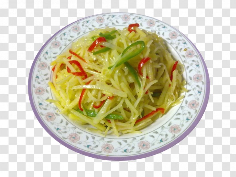 Chow Mein Spaghetti Aglio E Olio Singapore-style Noodles Lo Fried - Noodle - Homemade Potato Transparent PNG