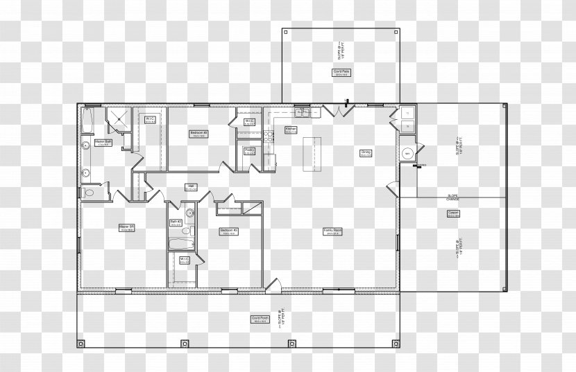 Floor Plan House - Silhouette Transparent PNG