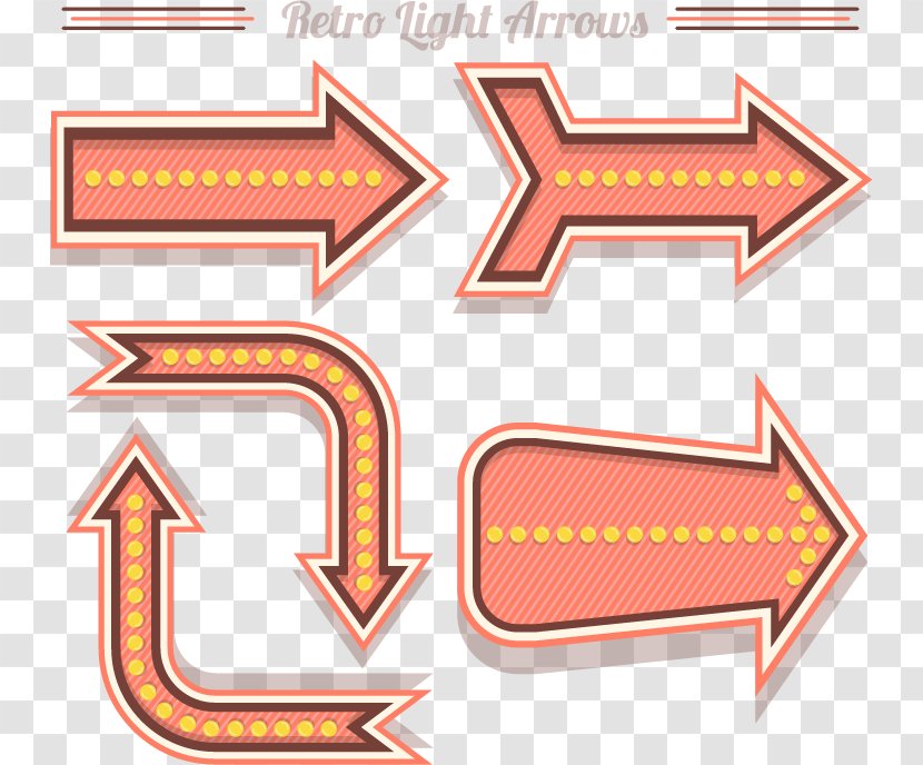 Arrow Euclidean Vector - Neon - 5 Decorative Pink Transparent PNG