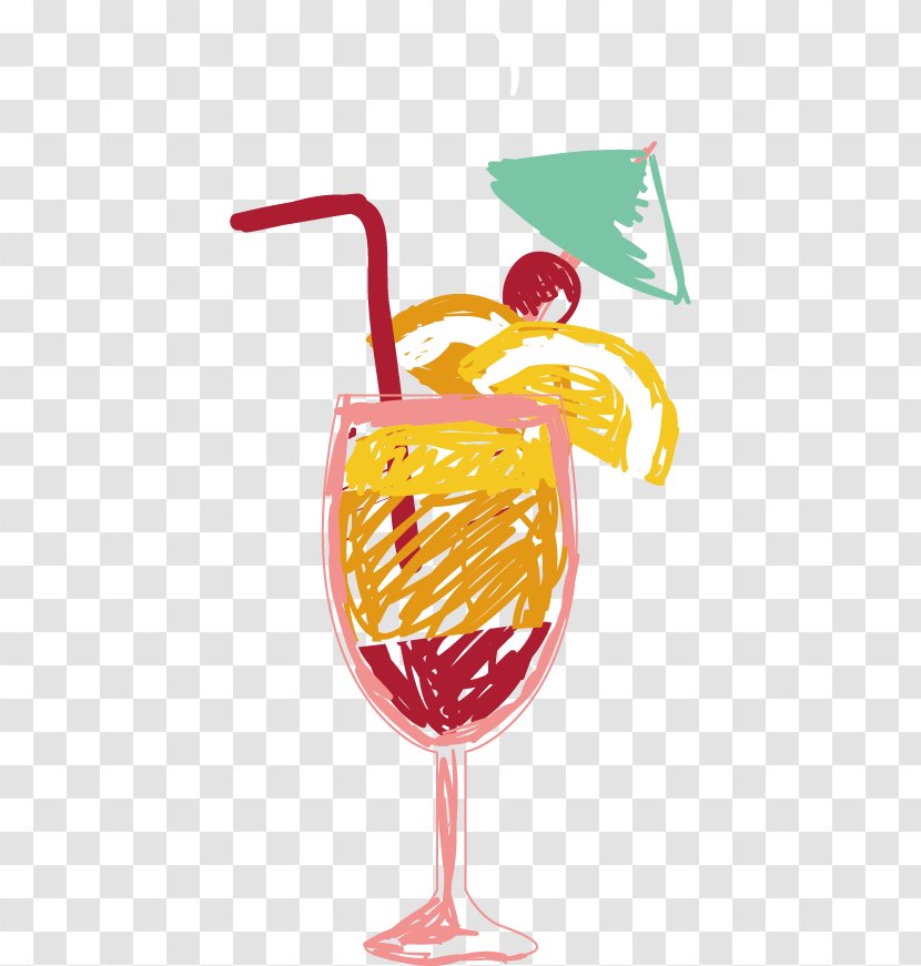 Orange Juice Soft Drink Cocktail - Tableware - Hand-painted Creative Juices Transparent PNG