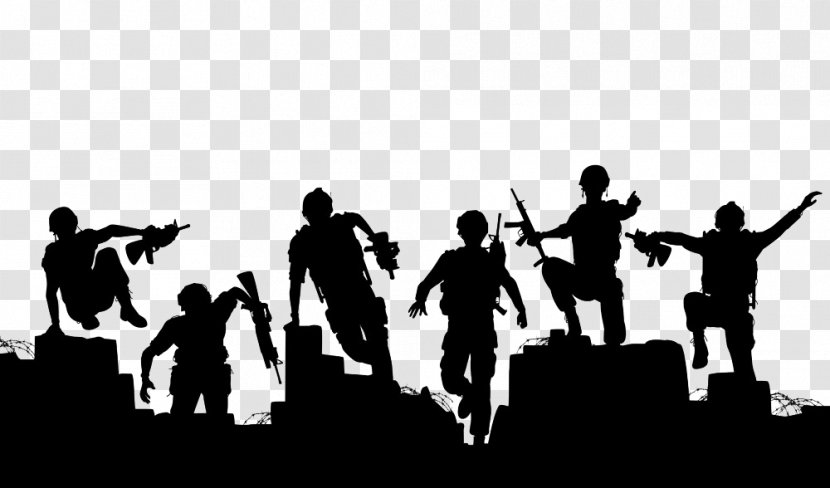 Soldier Royalty-free Stock Illustration Silhouette - Heart - Ruins Soldiers Transparent PNG