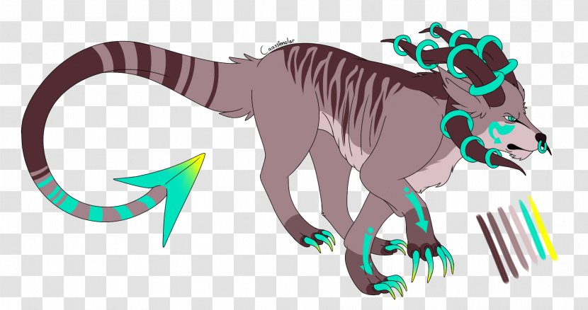 Tyrannosaurus Clip Art Velociraptor Horse Cat - Tail - Demon Wolf Transparent PNG