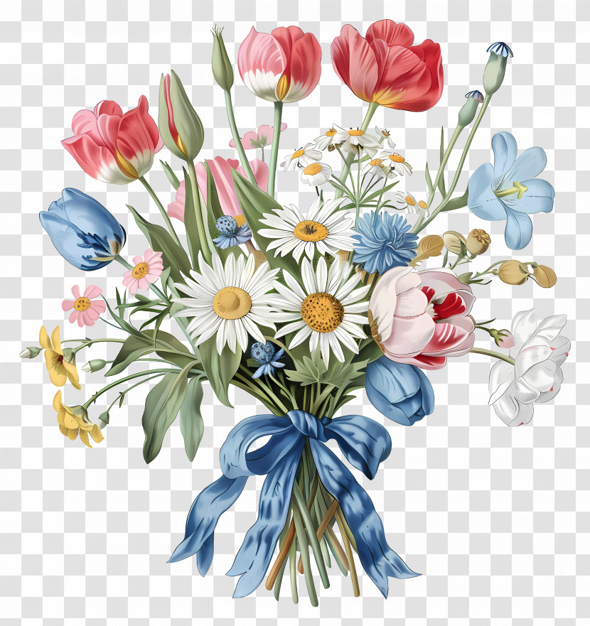 Flowers And Bouquets - Mixed Floral Bouquet Illustration Transparent PNG