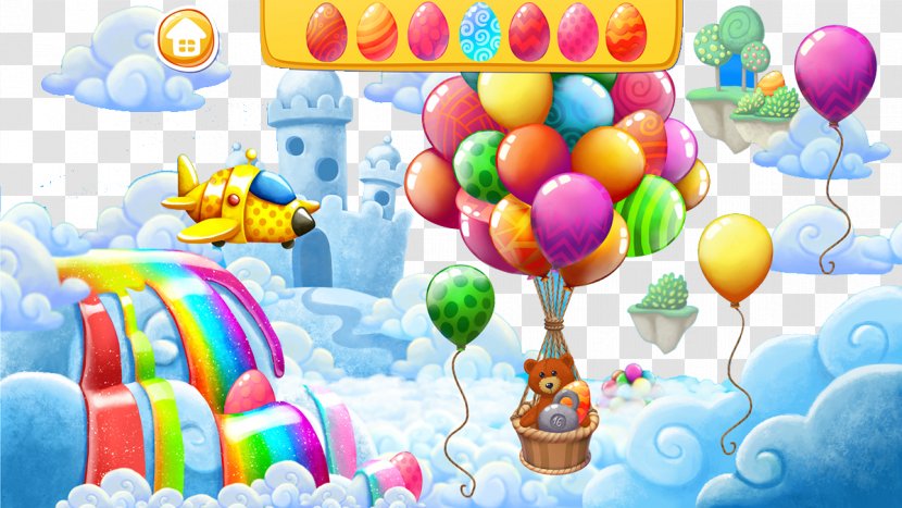 Peekaboo For Babies & Toddlers Diamant Koninkrijk Floating Castle Fun Games Android - Application Software - Rainbow Balloons Clouds Transparent PNG