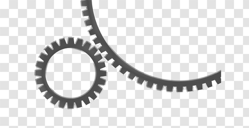 Gear - Black And White - Mechanical Gears Transparent PNG