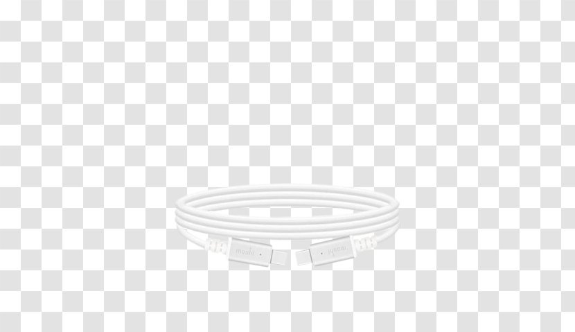 Silver Angle - White - Apple Data Cable Transparent PNG