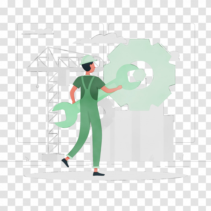 Cartoon Character Green Meter Behavior Transparent PNG