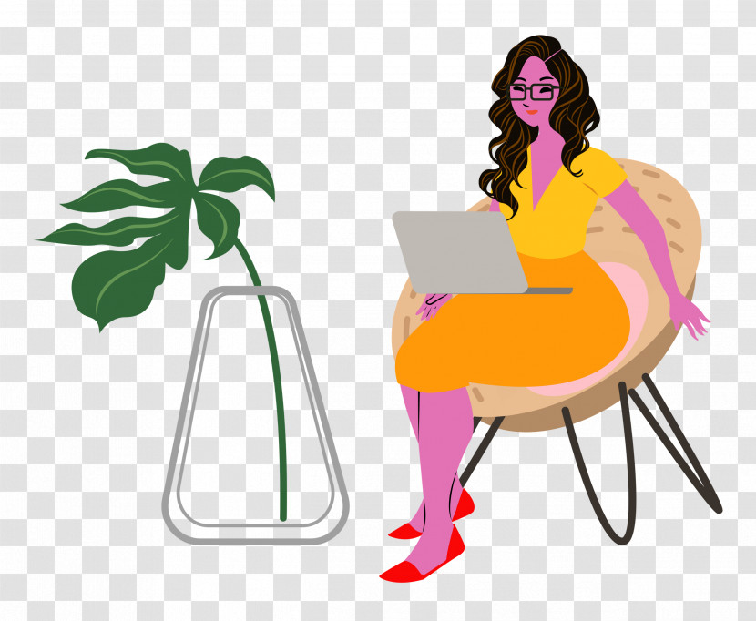 Alone Time Lady Computer Transparent PNG