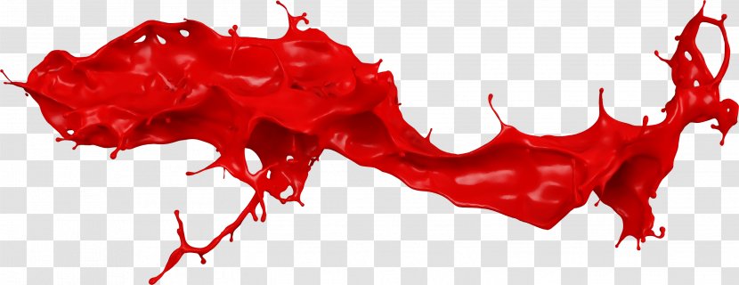 Red Liquid - Wet Ink Transparent PNG