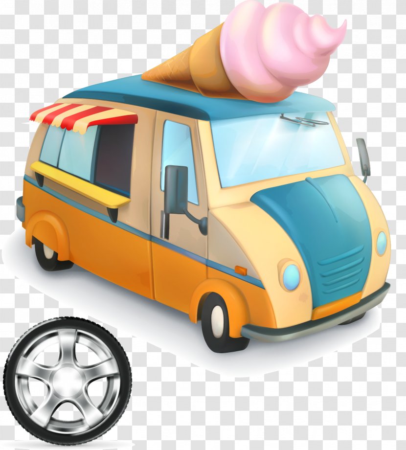 Cartoon Vehicle Truck - Sweet Vector Ice Cream Transparent PNG