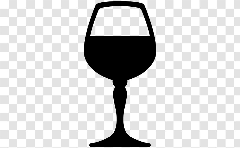 Wine Glass Champagne Beer Cocktail - Black And White Transparent PNG