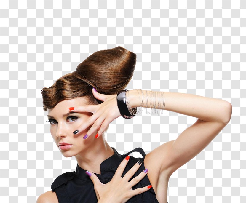 Hairstyle Fashion Model Updo - Eyelash Transparent PNG
