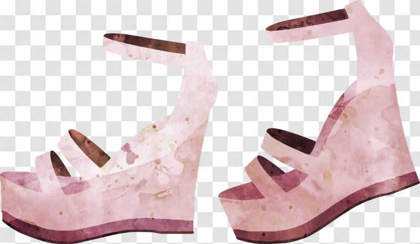 High-heeled Footwear Watercolor Painting Designer - Creative Drawing Women's High Heels Transparent PNG