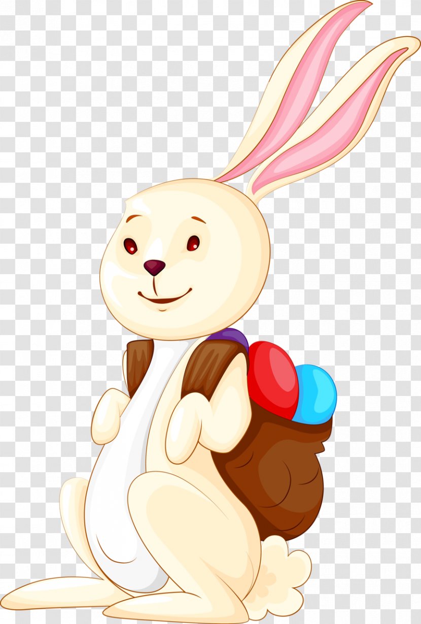 Easter Bunny Rabbit Backpack Clip Art - Flower Transparent PNG