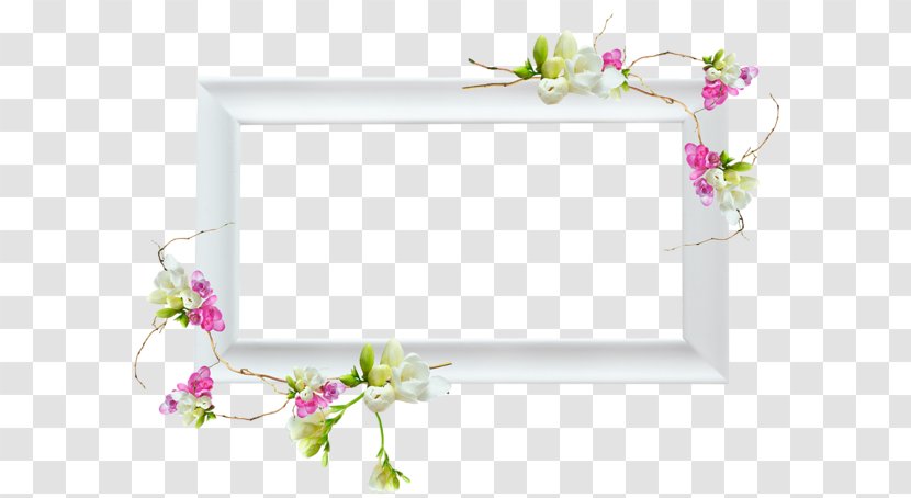Floral Design Window Picture Frames Clip Art - Pink And White Flowers Transparent PNG