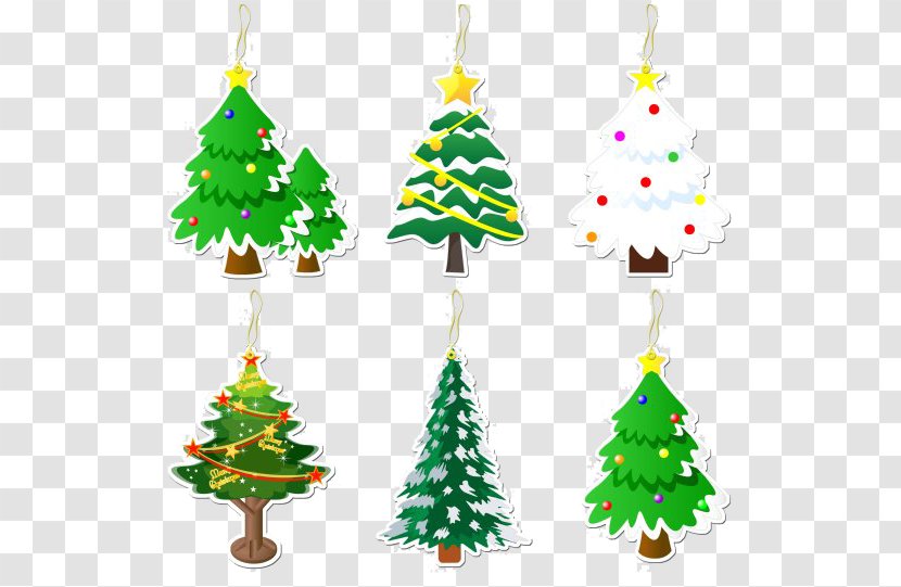 Christmas Tree Bookmark Download - Decor - Cartoon Transparent PNG