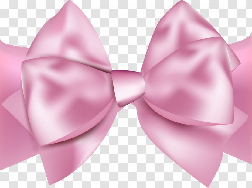 Pink Ribbon Clip Art - Necktie - Cartoon Bow Tie Transparent PNG