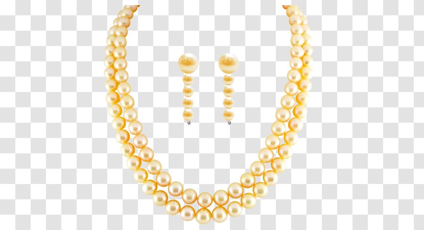 Pearl Necklace Earring Gold Jewellery - Goldfilled Jewelry Transparent PNG
