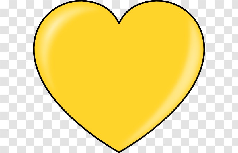 Gold Heart Clip Art - Area - Clipart Transparent PNG