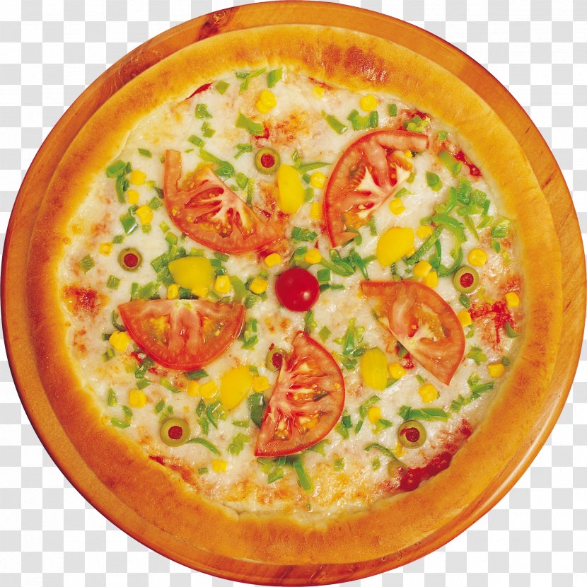 Pizza Italian Cuisine Vegetarian - Dish - Image Transparent PNG