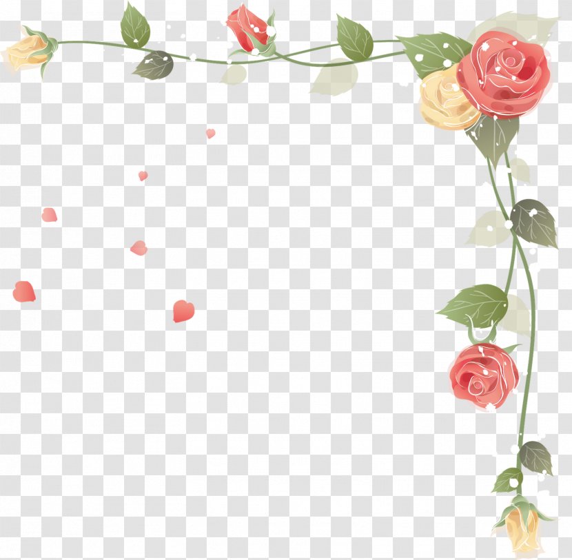 Rose Flower Stock Photography Clip Art - Floral Frame Transparent PNG