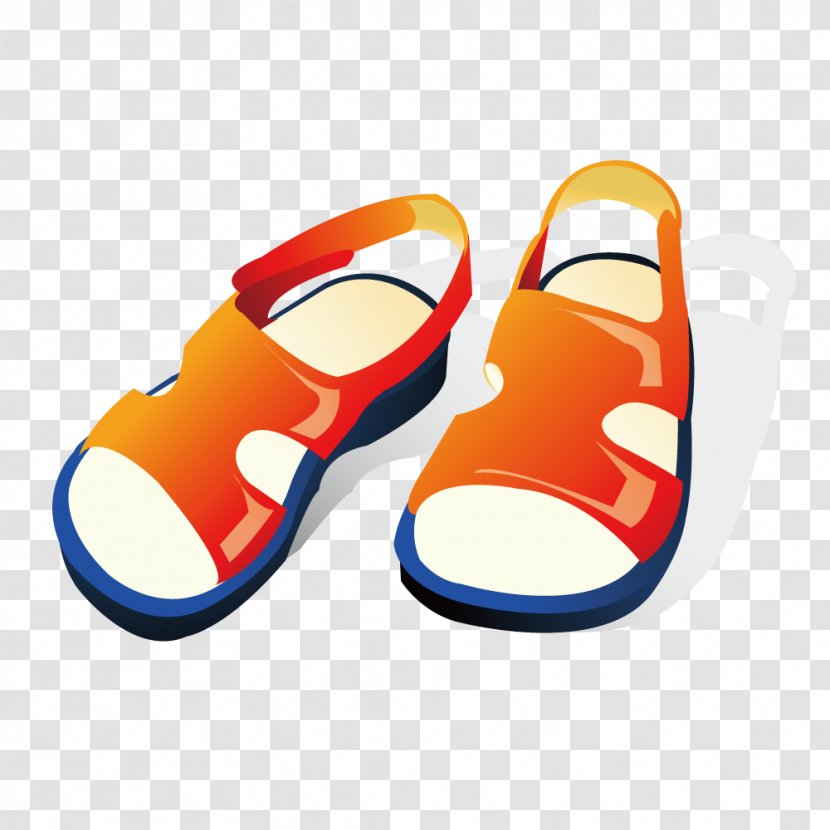 Sandal Flip-flops Free Content Clip Art - Public Domain - Vector Children Summer Sandals Transparent PNG