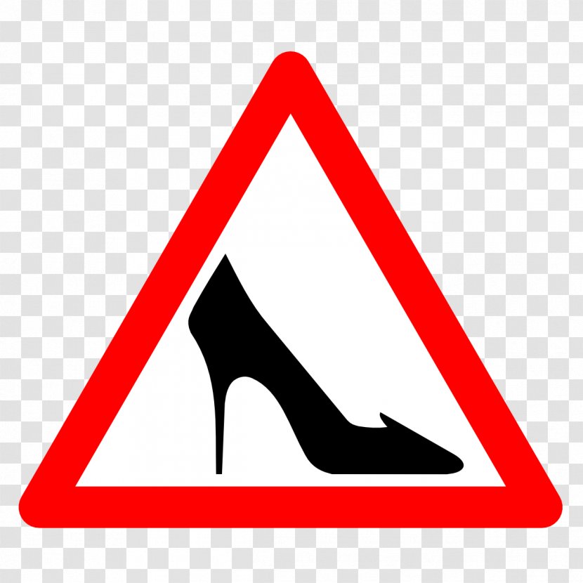 High-heeled Shoe Traffic Sign Clip Art - Text - Board Transparent PNG