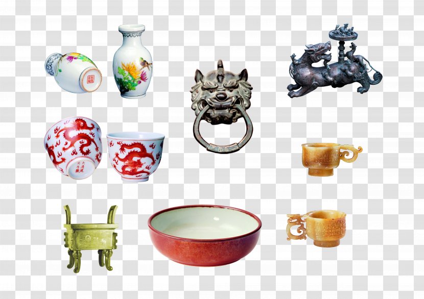 Teapot Antique Porcelain Yum Cha Transparent PNG