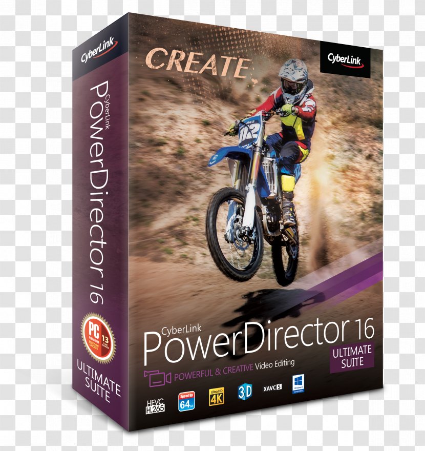 PowerDirector CyberLink PowerDVD Computer Software Video Editing - Powerdvd 16 Ultra - Mediashow Transparent PNG