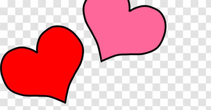 Clip Art Heart Valentine's Day Line Pink M - Blogger Header Hearts Transparent PNG