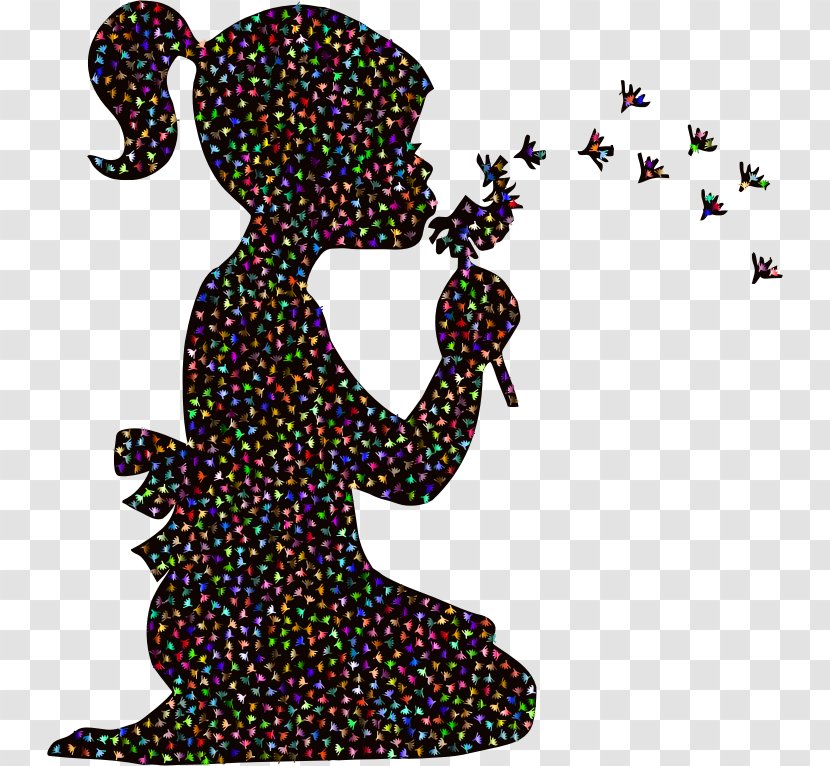 Silhouette Dandelion Vector Graphics Image Child - Infant - Blowing Transparent PNG