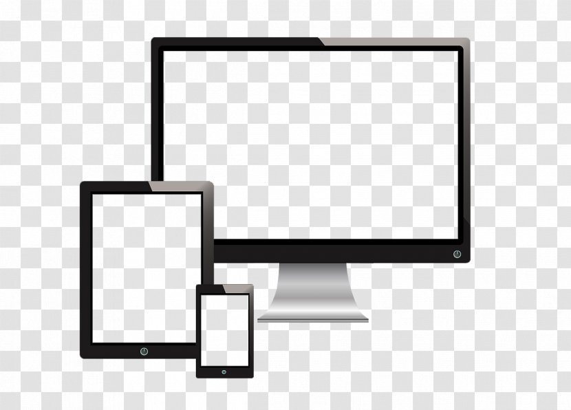 Responsive Web Design Development Website Bootstrap - Black And White - Tablet PCs Transparent PNG