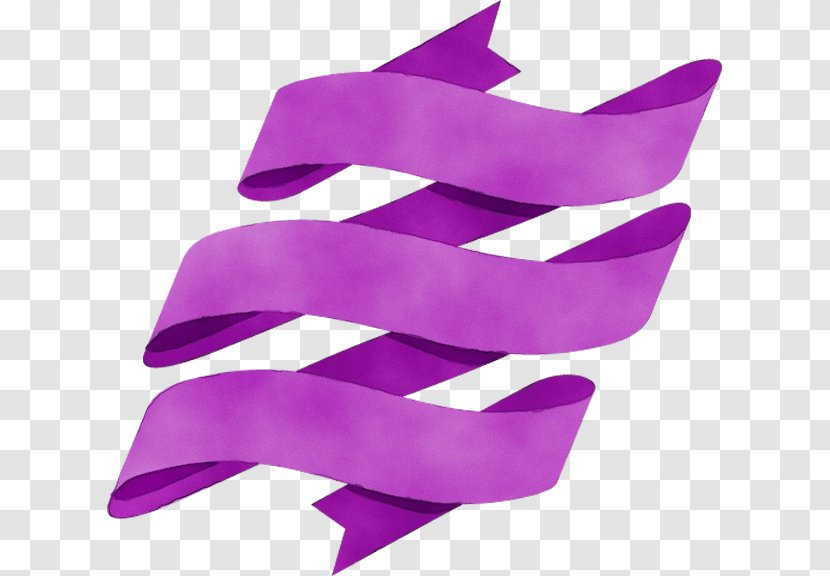Violet Purple Pink Ribbon Footwear - Magenta Transparent PNG