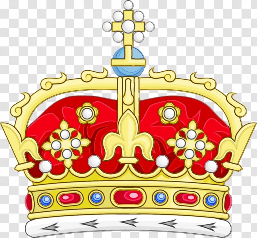 Watercolor Cartoon - Crown Jewels Of The United Kingdom - Emblem Symbol Transparent PNG
