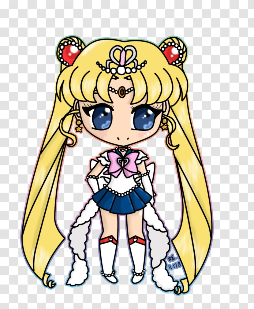 Sailor Moon Mercury ChibiChibi Art - Cartoon Transparent PNG