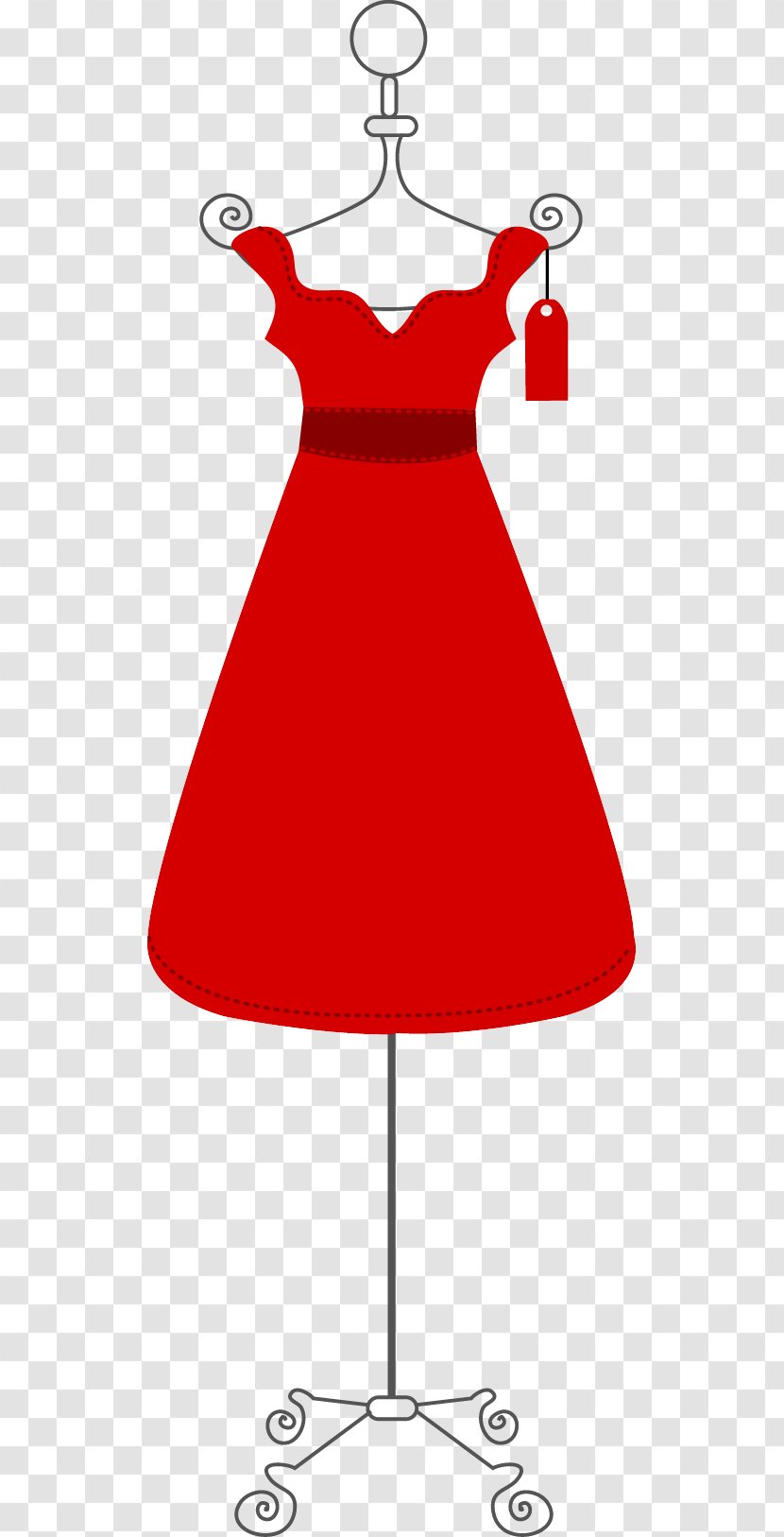 Dress Forms Clip Art Pattern Mannequin - Tailor - Vestido Vermelho Transparent PNG