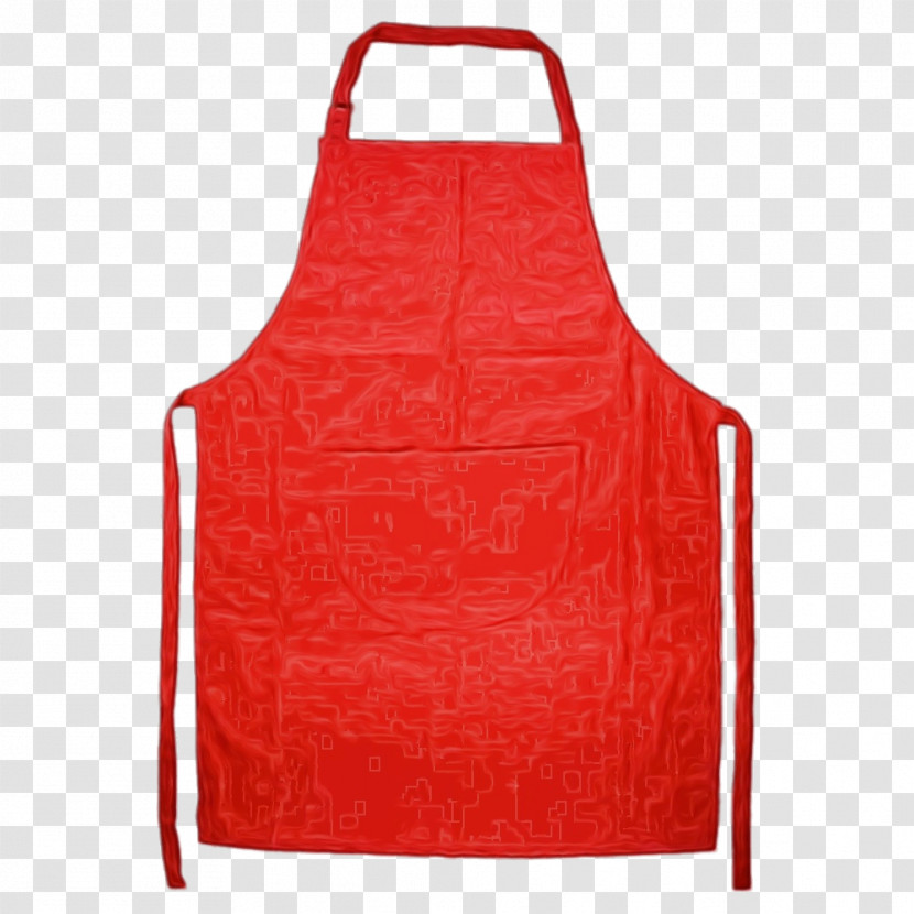 Red Clothing Apron Transparent PNG